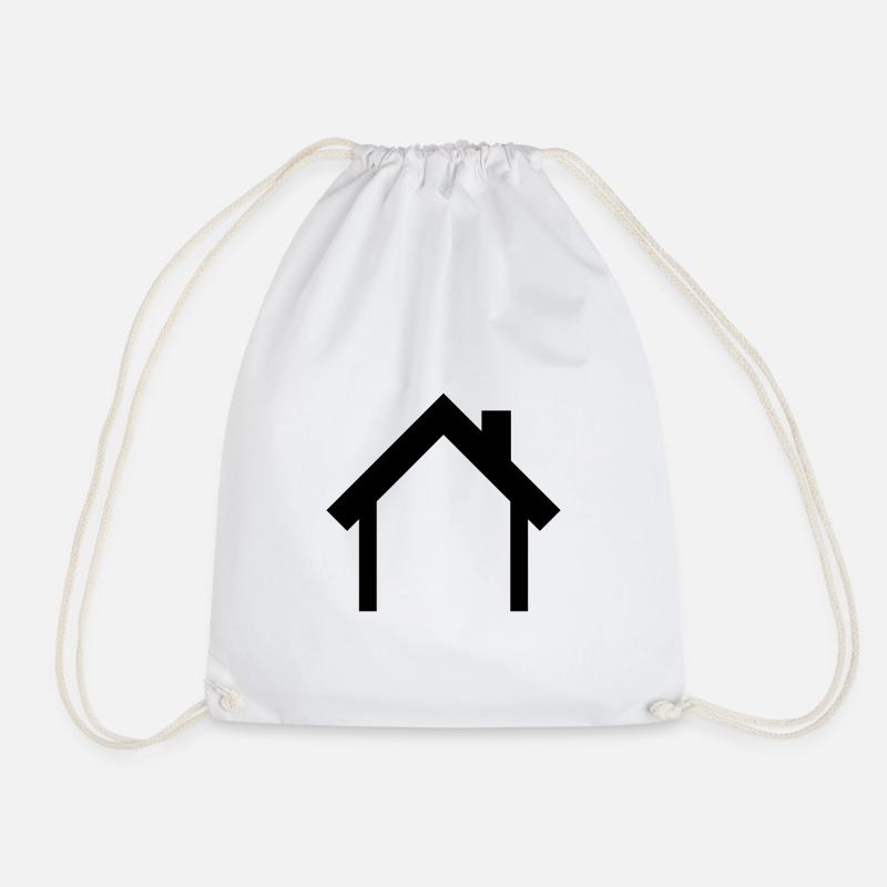 House - Drawstring Bag - white