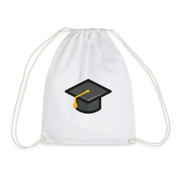 Graduation Hat Graduation Graduation Ceremony - Drawstring Bag - white - Front