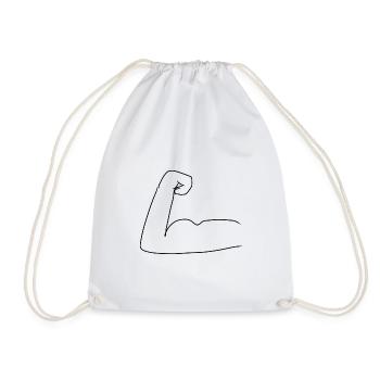 Arm Strong Symbol - Drawstring Bag - white - Front
