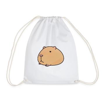 Entspannte Capybara-Cozy Vibe - Turnbeutel - Weiß - Vorne