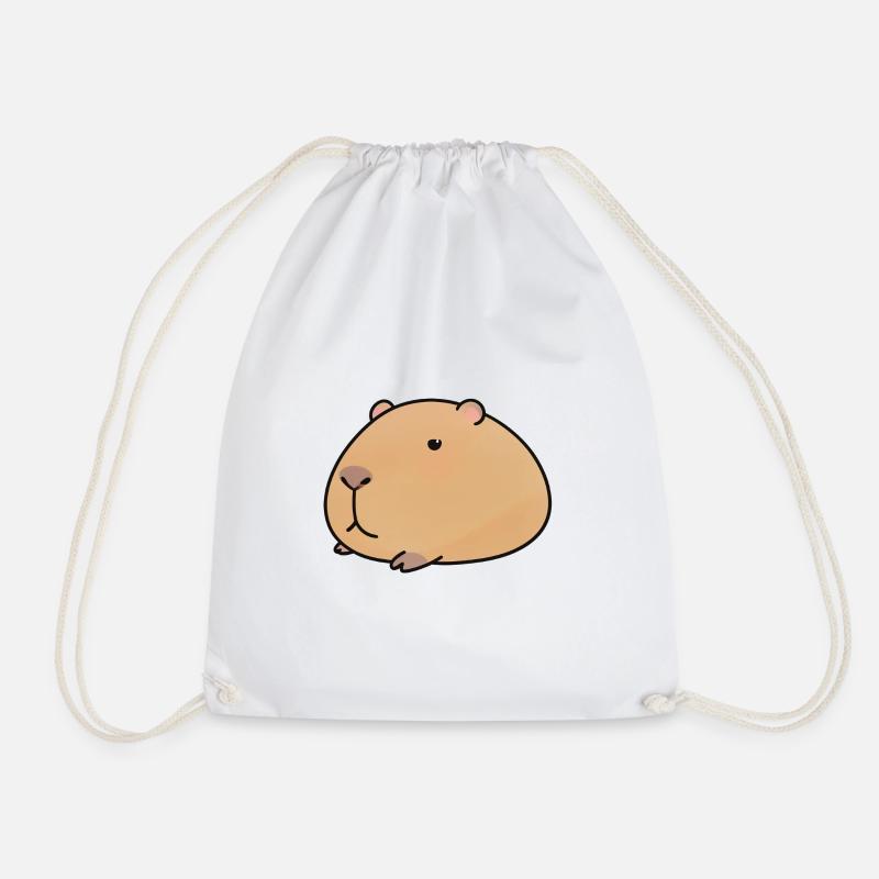 Entspannte Capybara-Cozy Vibe - Turnbeutel - Weiß