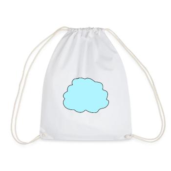 wolke blau symbol - Turnbeutel - Weiß - Vorne