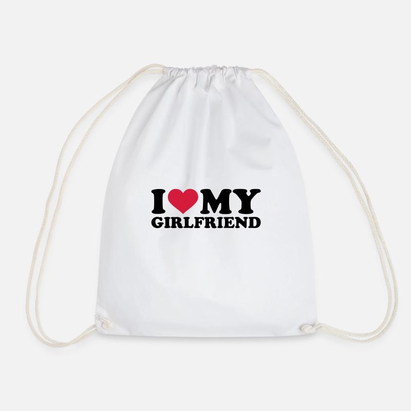I love my girlfriend - Turnbeutel - Weiß