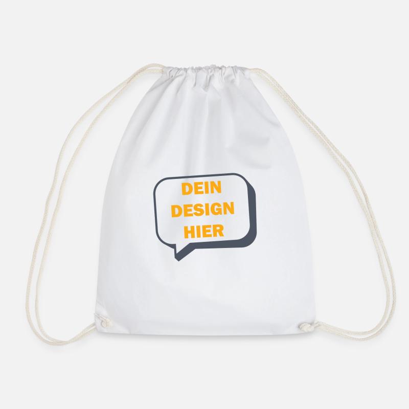 DEIN DESIGN HIER - Turnbeutel - Weiß