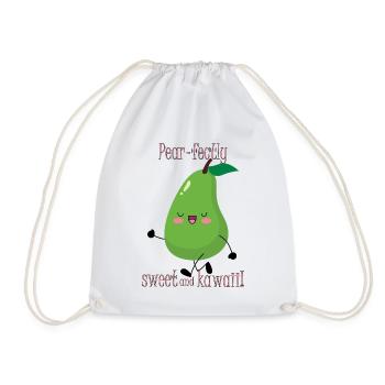 Poire parfaitement sucrée et kawaii ! - Sac de sport léger - blanc - Devant