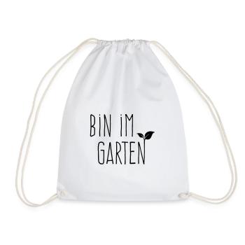 bin im Garten - Turnbeutel - Weiß - Vorne