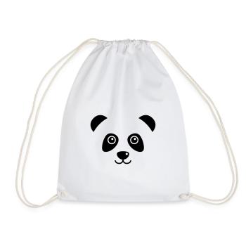 Panda - Turnbeutel - Weiß - Vorne