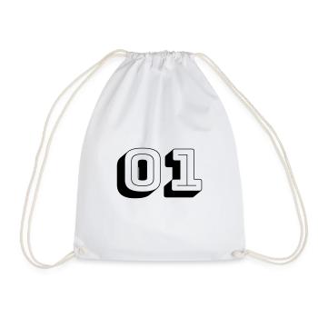 01 - Numéro -Équipe - Sac de sport léger - blanc - Devant