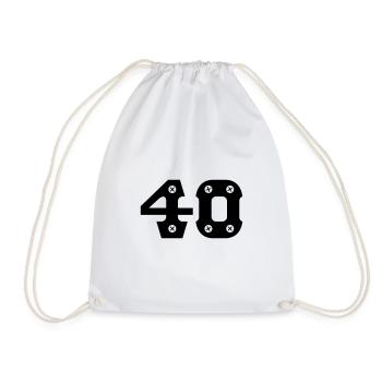 40e anniversaire - Sac de sport léger - blanc - Devant
