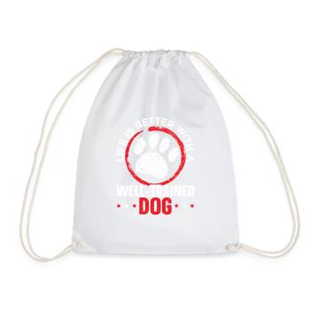 Dog Trainer Animal Trainer Dog School Dog Training - Drawstring Bag - white - Front