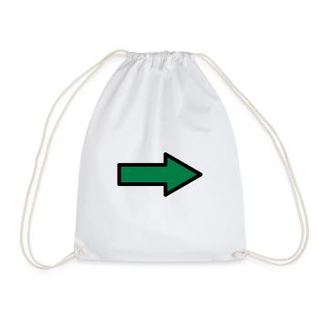 Arrow Sign Symbols - Drawstring Bag - white - Front