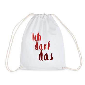 Ich darf das rot1 - Turnbeutel - Weiß - Vorne