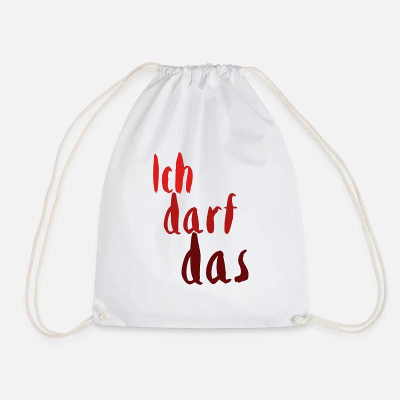 Ich darf das rot1 - Turnbeutel - Weiß