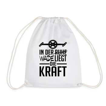 In der Wade liegt die Kraft - Turnbeutel - Weiß - Vorne