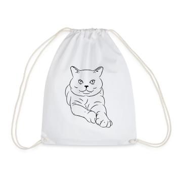 britishshorthair - Turnbeutel - Weiß - Vorne