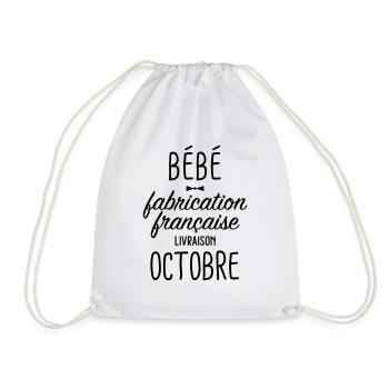 bébé français octobre - Sac de sport léger - blanc - Devant