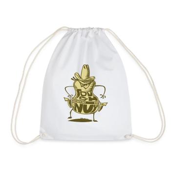 tough nut - Drawstring Bag - white - Front