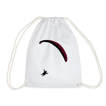Paraglider Paragliding - Drawstring Bag - white - Front