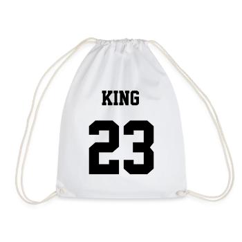 KING 23 black - Turnbeutel - Weiß - Vorne
