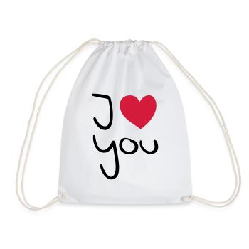 love_you_3_f2 - Sac de sport léger - blanc - Devant