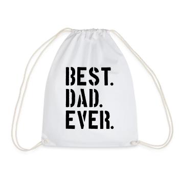 text dad best ever amour papa meilleur monde fête des pères - Sac de sport léger - blanc - Devant