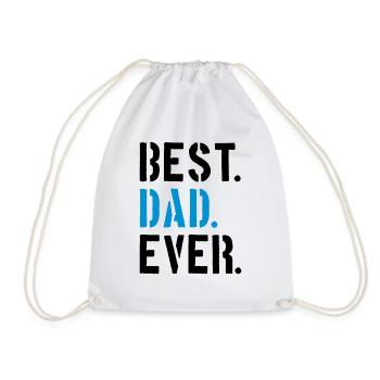 text dad best ever amour papa meilleur monde fête des pères - Sac de sport léger - blanc - Devant