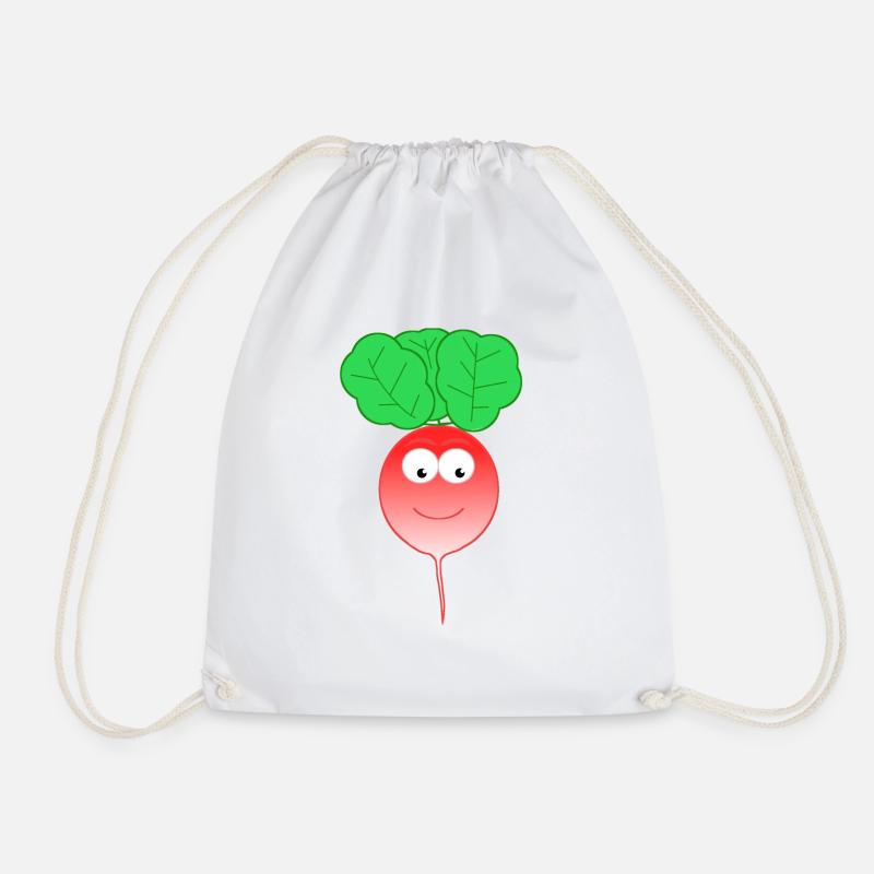 Radieschen Geschenk Geschenkidee Vegan Sport - Turnbeutel - Weiß