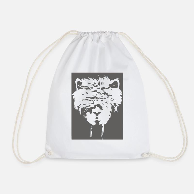 alpaca - Drawstring Bag - white