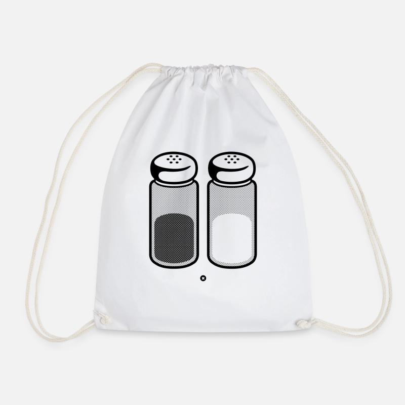 Pepper and salt! - Drawstring Bag - white