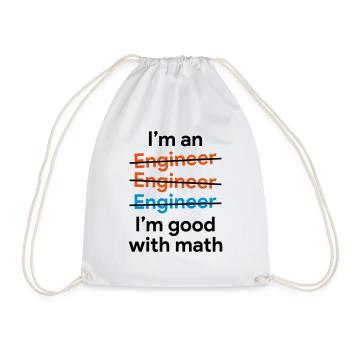 Engineer and math - Turnbeutel - Weiß - Vorne