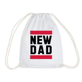 NEW DAD Funny Pregnancy Design - Turnbeutel - Weiß - Vorne