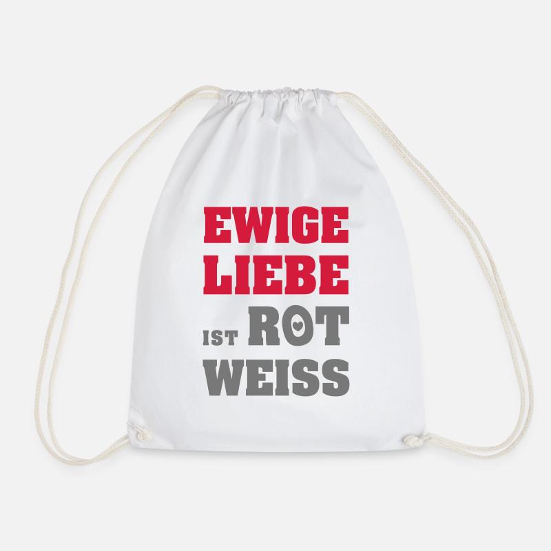 Ewige Liebe ist Rot-Weiss - Turnbeutel - Weiß