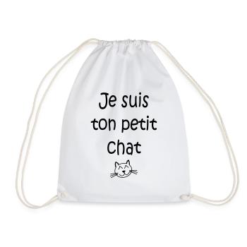 Je suis ton petit chat - Turnbeutel - Weiß - Vorne