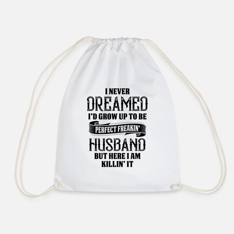 Perfect Freakin Husband - Drawstring Bag - white