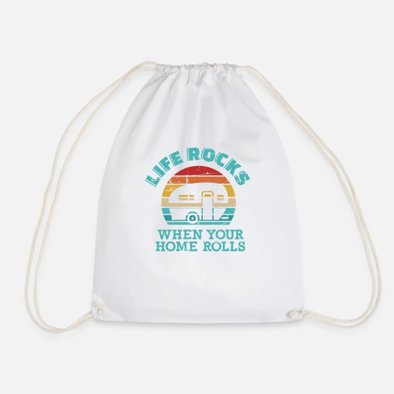 Caravan - Drawstring Bag - white