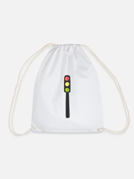 Traffic light - Drawstring Bag - white
