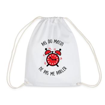 Pas du matin, ne pas me parler - Sac de sport léger - blanc - Devant