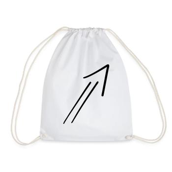 Arrow Symbol 11 Artboard 11 - Drawstring Bag - white - Front