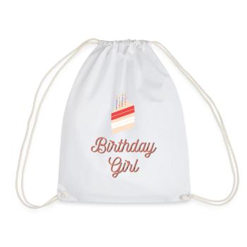 Birthday Girl - Shirt for all birthday children! - Drawstring Bag - white - Front