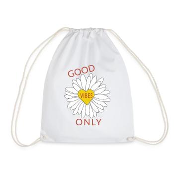 Good Vibes uniquement Flower Power - Sac de sport léger - blanc - Devant