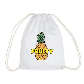 FRUITY PINEAPPLE - Drawstring Bag - white - Front
