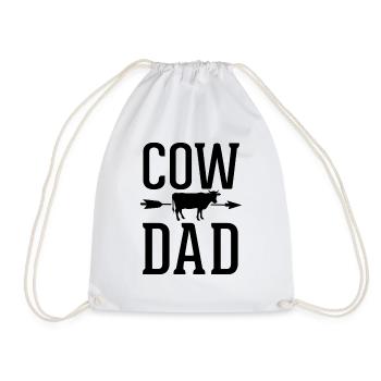 Cow Daddy Drôle de femmes Amoureux du bétail Animal - Sac de sport léger - blanc - Devant