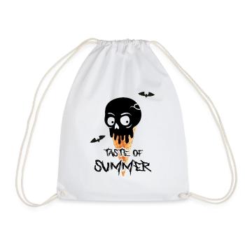 Gothic aesthetics black summer dark wave - Drawstring Bag - white - Front