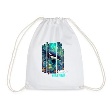 Sauvez la vie marine - Sac de sport léger - blanc - Devant