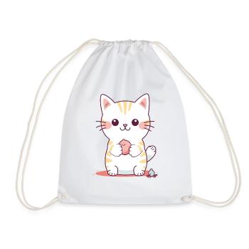 Mignon Kitten Design #3 - Sac de sport léger - blanc - Devant
