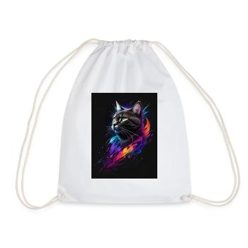 Galaxie de chat - Sac de sport léger - blanc - Devant