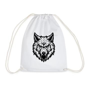 Wolf - Turnbeutel - Weiß - Vorne