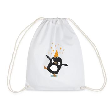 Unicorn Penguin - Drawstring Bag - white - Front