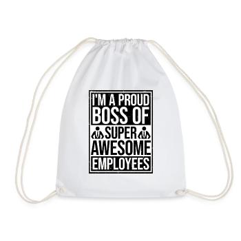 I'm A Proud Chef Of Super Awesome Employees Job - Drawstring Bag - white - Front