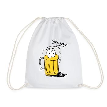 Funny Beer Picture Therabar - Drawstring Bag - white - Front